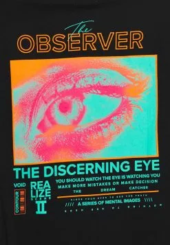 YOURTURN UNISEX OBSERVER - T-Shirt Print - Black -YOURTURN Geschäft 2f10caddf93c4f93970871184d5087d9