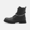 YOURTURN UNISEX - Schnürstiefelette - Black