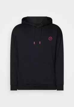 YOURTURN EMBROIDERED TEXT HOODIE UNISEX - Kapuzenpullover - Black -YOURTURN Geschäft c692656bb29846b2a2927c8d86f929fa