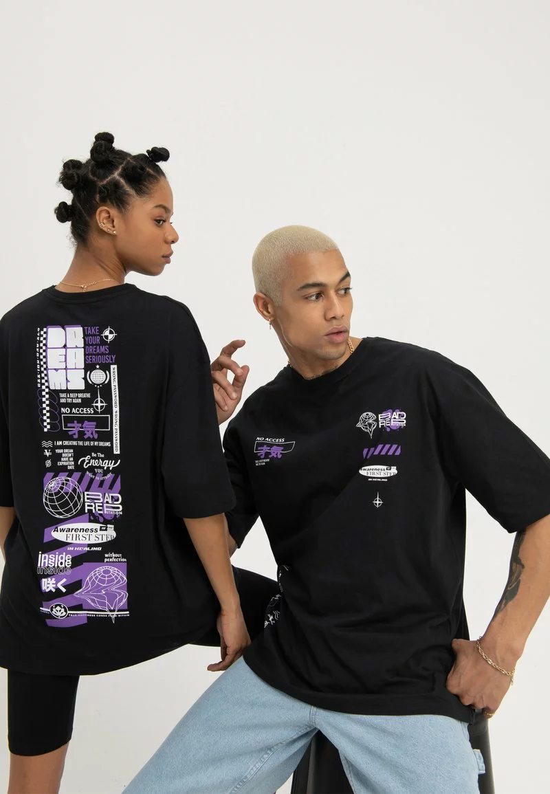 YOURTURN UNISEX - T-Shirt Print - Black 1 YOURTURN UNISEX - T-Shirt Print - Black